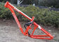 Aluminium Orange Trail Bike Frame Struktur Ringan Suspensi Penuh pemasok