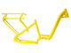 700c City Road Sepeda Motor Kuning Bingkai V Rem Dengan Baterai Lithium pemasok