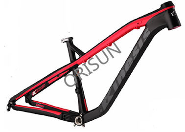 Cina Bingkai Sepeda Red / Orange Hardtail Mtb Bike, Bingkai Sepeda Paduan Aluminium 27,5 Inch pemasok