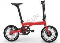 Cina 200 - 250w Dilipat Electric Bike, 16 Inch Brushless Electric Bike Struktur Compact pabrik