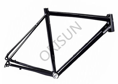 Cina Black Flat Mount Road Bingkai Sepeda Aluminium Material For Offroad Racing Distributor
